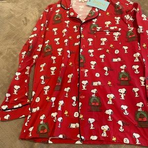 Bedhead peanuts Xmas pajama set New w/tags small